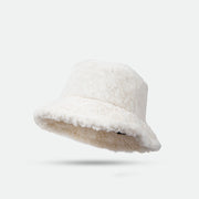 Lambswool Fisherman Hat Winter Warm Fashionable Solid Color Hats For Women